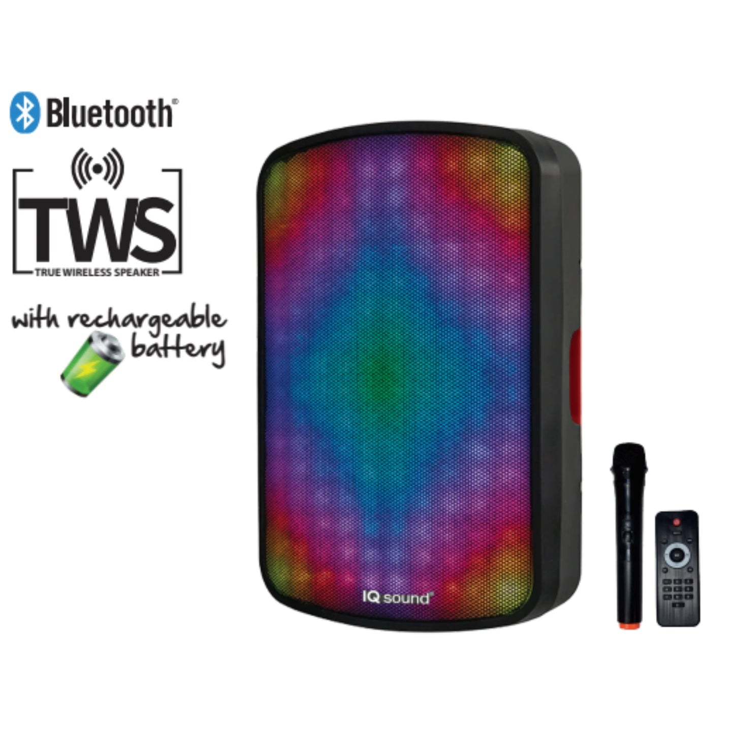 Supersonic 15” Portable Bluetooth Speaker W True Wireless Technology & FM Radio (IQ-8015DJBT)