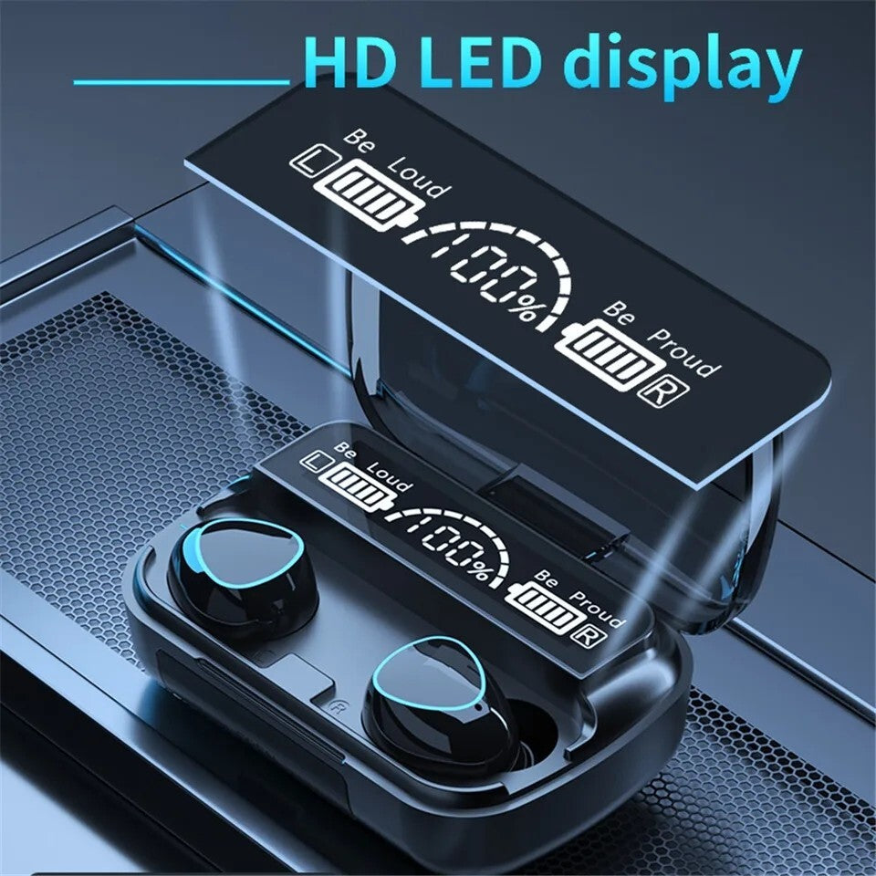 TWS Bluetooth Earbuds Waterproof Bluetooth 5.1 Headset Noise Cancelling Wireless