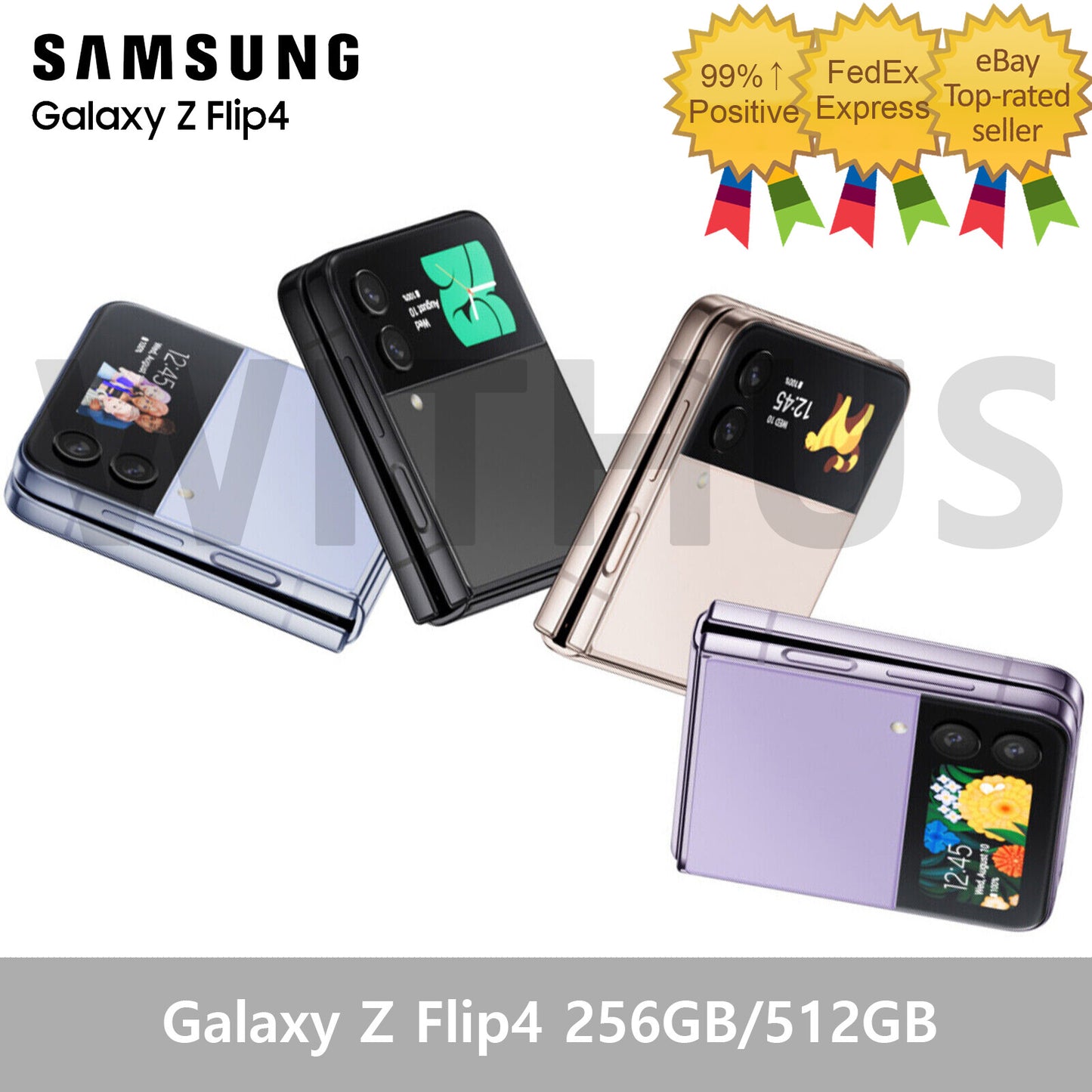 SAMSUNG Galaxy Z Flip4 5G SM-F721N 256GB/512GB Unlocked Foldable Smartphone