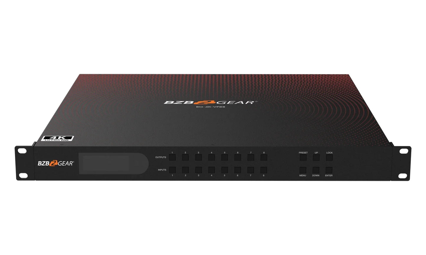 8X8 4K UHD Seamless HDMI Matrix Switcher/Video Wall Processor/Multiviewer with Scaler/Ir/Audio/Ip and RS-232