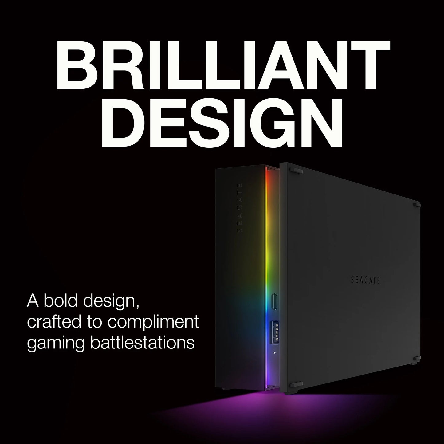 Firecuda Gaming Hub 8TB External USB 3.2 Gen 1 Hard Drive with RGB LED Lighting