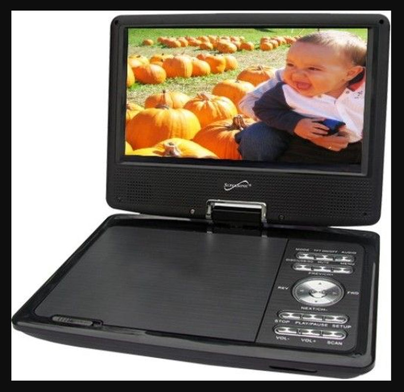 Supersonic 9" Portable DVD Player with Digital TV, USB and SD Inputs & Swivel Display (SC-259A)