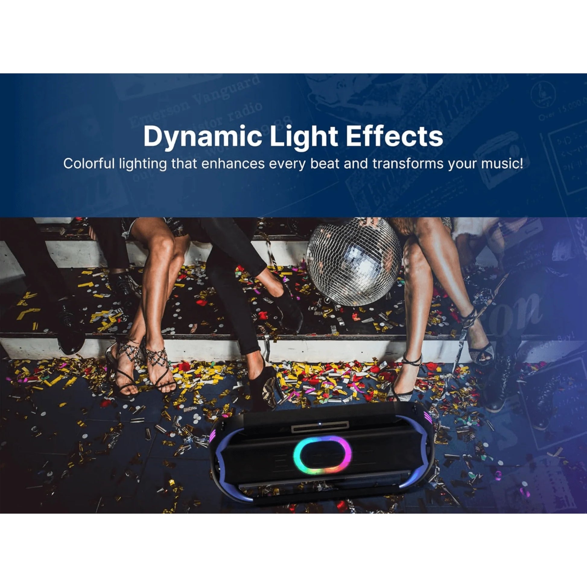 Emerson Triad Grip XL Portable Bluetooth LED Party Speaker