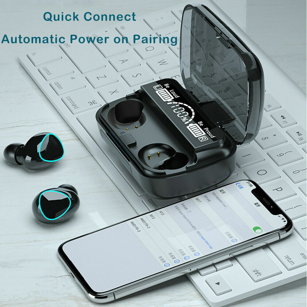 TWS Bluetooth Earbuds Waterproof Bluetooth 5.1 Headset Noise Cancelling Wireless