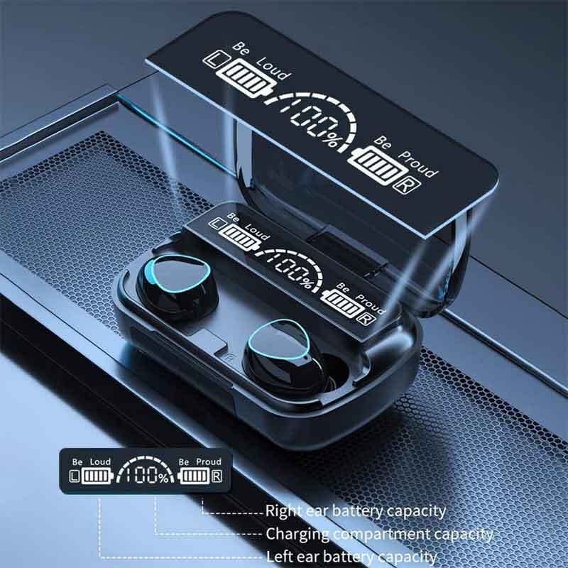 TWS Bluetooth Wireless Earbuds Waterproof Bluetooth 5.1 Headset Noise Cancelling