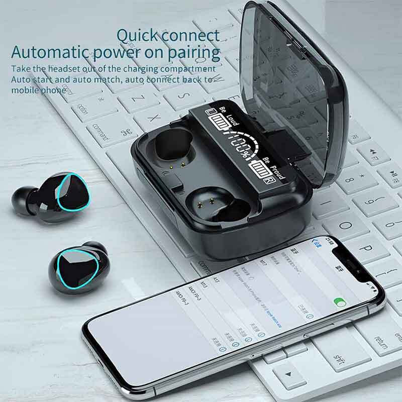 TWS Bluetooth Wireless Earbuds Waterproof Bluetooth 5.1 Headset Noise Cancelling