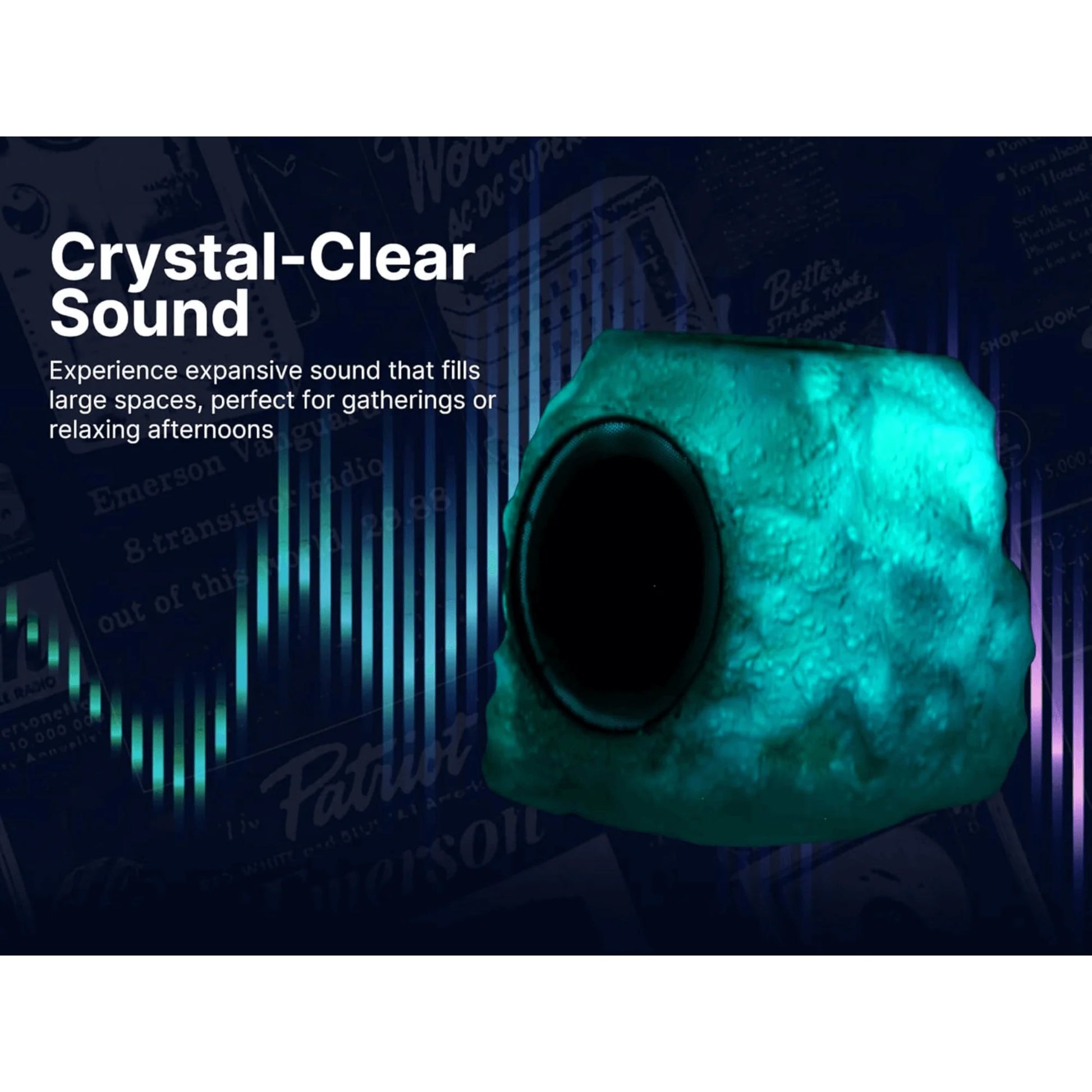 Emerson Rock Party Solar Multicolor LED Bluetooth Speaker