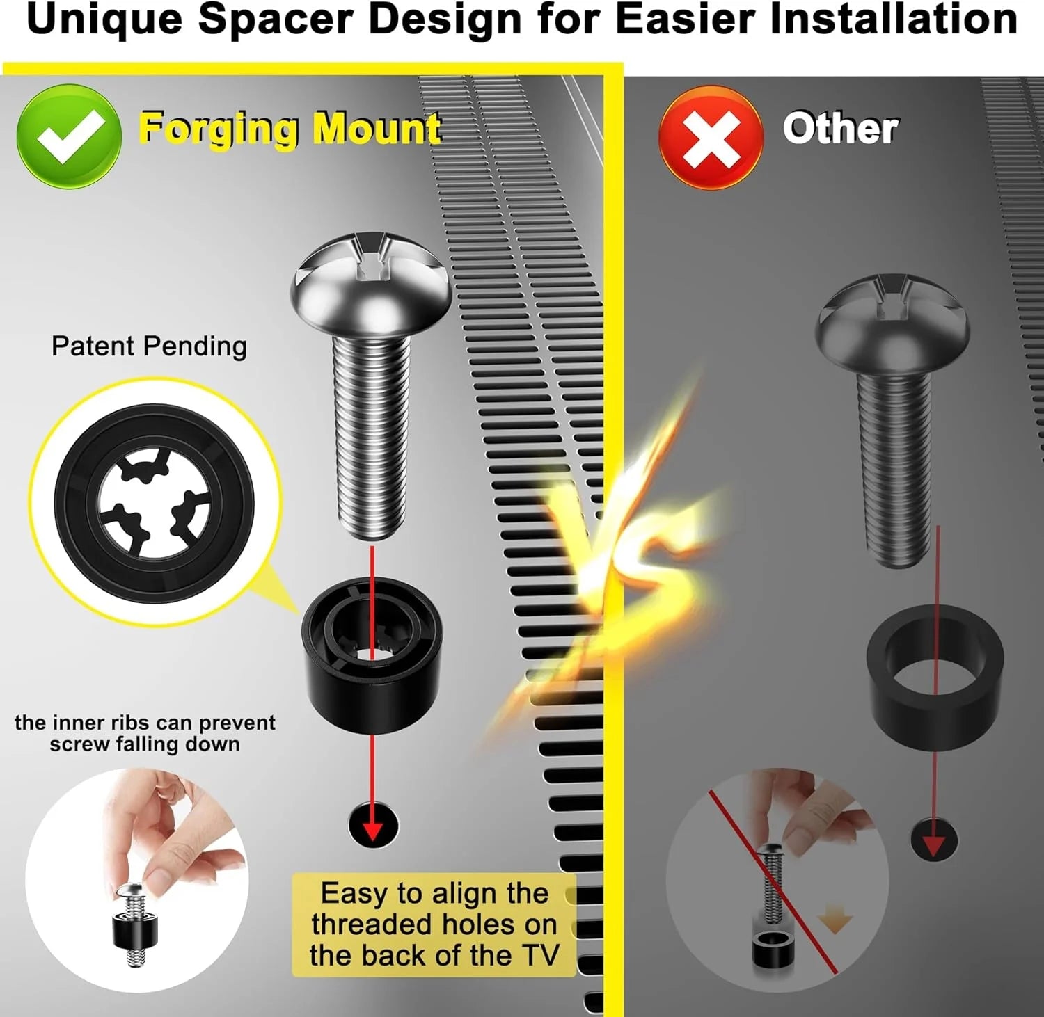 Long Extension TV Mount, Dual Articulating Arm Full Motion Wall Mount TV Bracket with 43 Inch Long Arm, Fits 50 to 90 Inch Flat/Curve Tvs, Holds up to 132 Lbs, Max. 600X400Mm