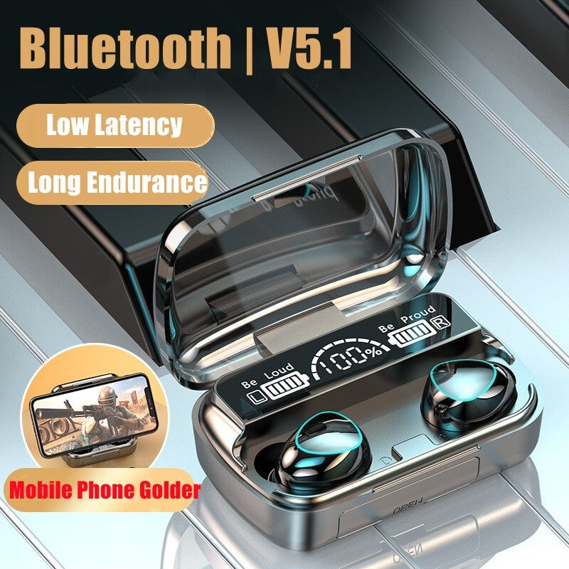 TWS Bluetooth Wireless Earbuds Waterproof Bluetooth 5.1 Headset Noise Cancelling