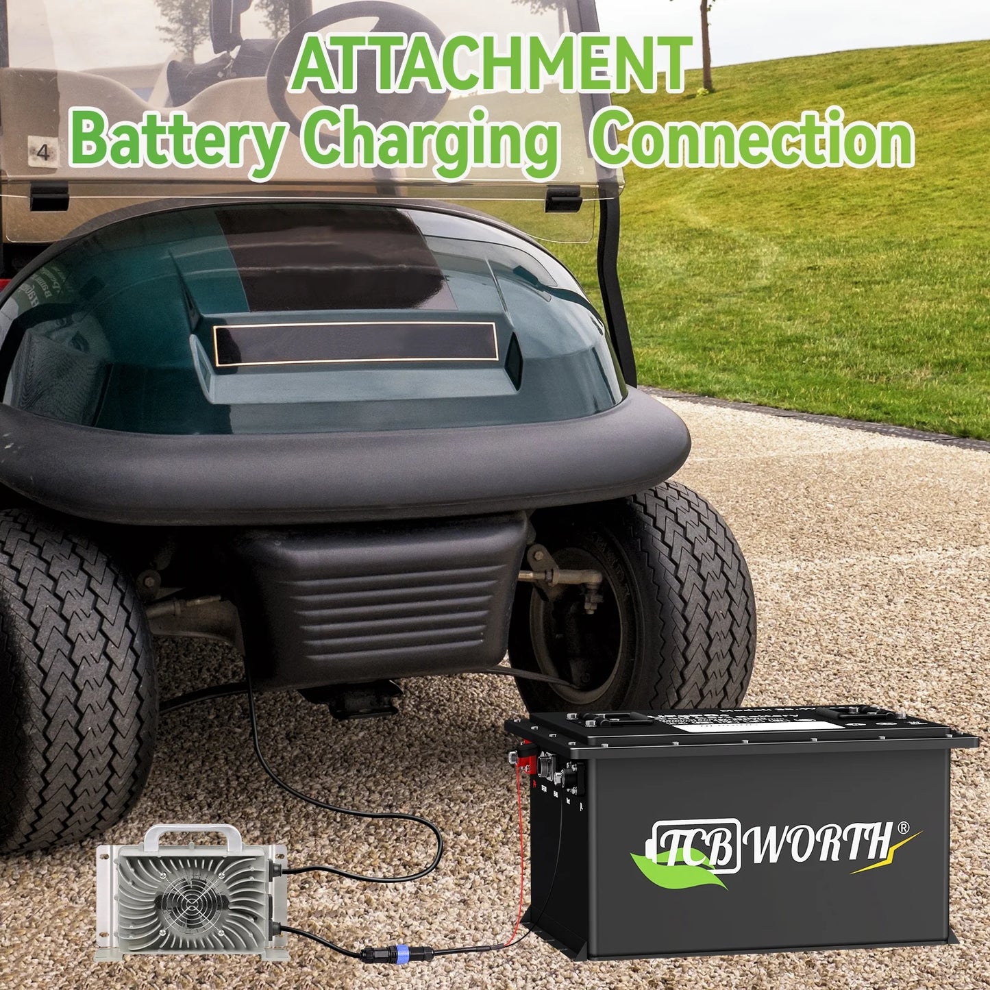 36V 105AH Golf Carts Lifepo4 Lithium Battery Bluetooth,With Monitor APP and 20A Charger,15000+Deep Cycles,Built in 200A BMS