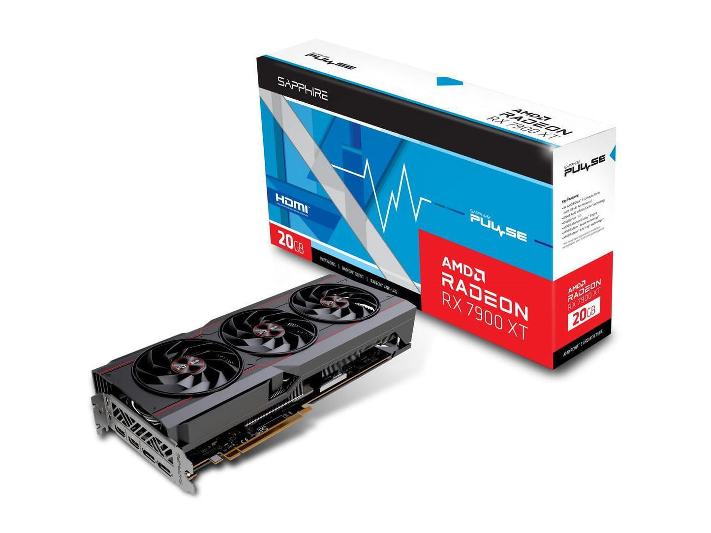 Pulse Radeon RX 7900 XT - Graphics Card - Radeon RX 7900 XT - 20 GB GDDR6 - Pcie 4.0 X16 - 2 X Displayport, 2 X HDMI