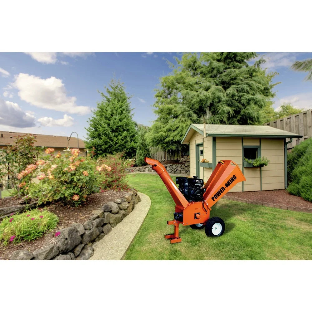 KOHLER CH440 14 HP 5 In. Chipper Shredder with Extra Steel Blades/All-Weather Protective Cover/Wheel Base Extension Kit/Tow Bar