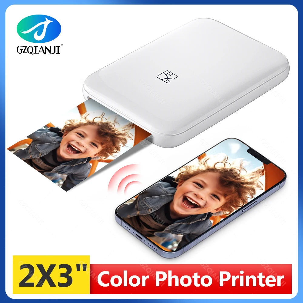 HPRT MT53 Portable Mni Mobile Pocket Printer BT Wireless Photo Printer with Zink Technology 2X3 Inch Color Photo Printer Maker