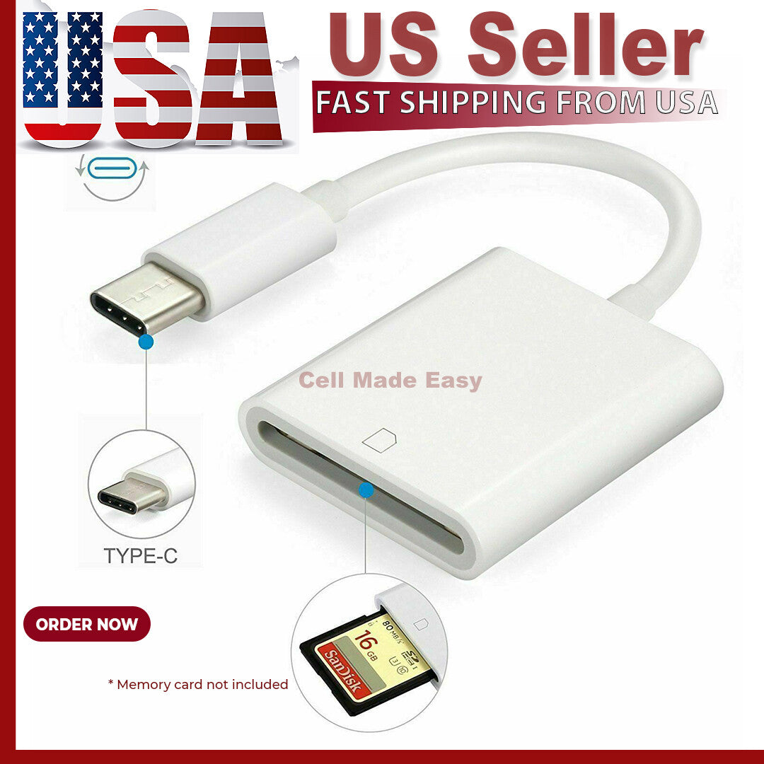 USB C SD Card Reader Type-C to SD Card Camera Reader Adapter for Android