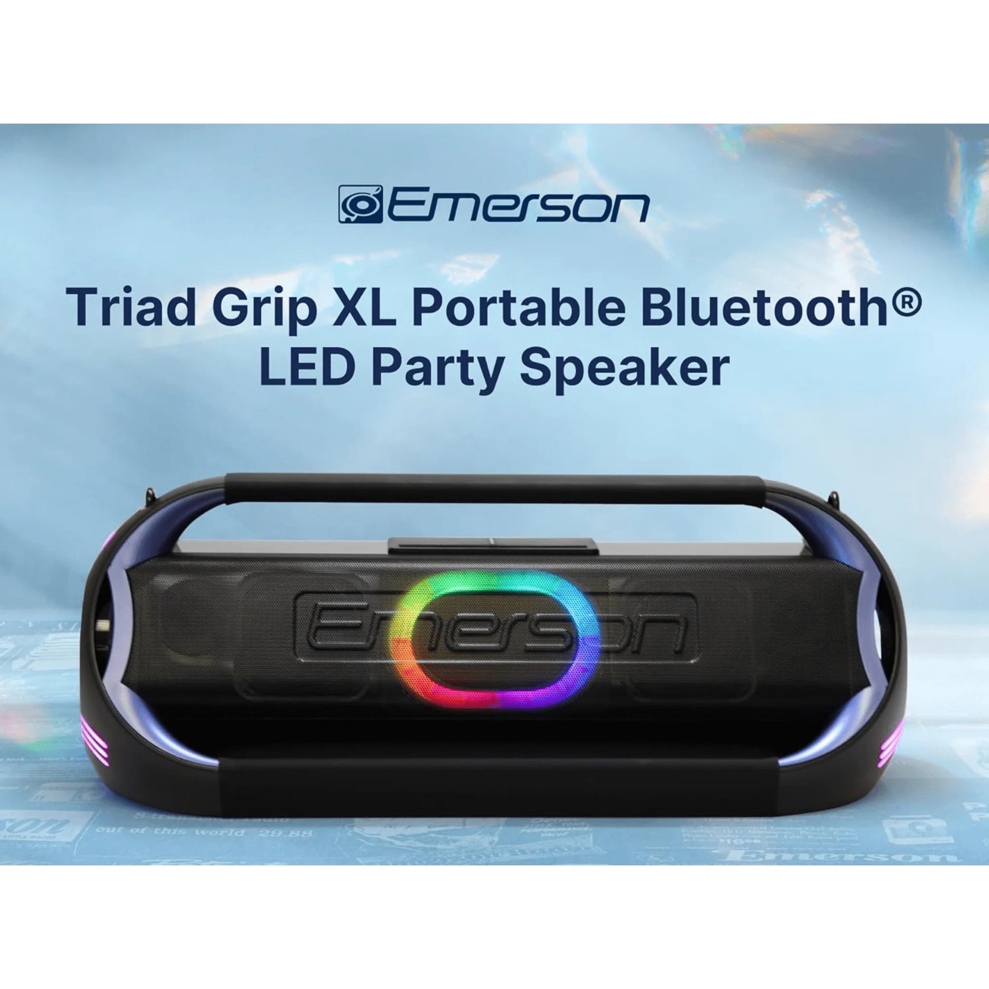 Emerson Triad Grip XL Portable Bluetooth LED Party Speaker