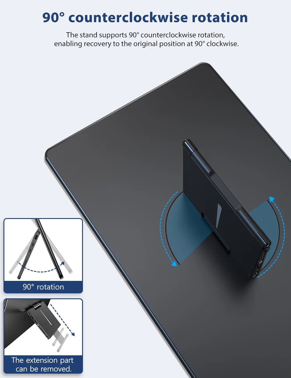 15.6" Portable Monitor Touchscreen W/ Kickstand, 2000:1 Contrast Ratio 1080P FHD Screen - Unify Y - Vertical Monitor