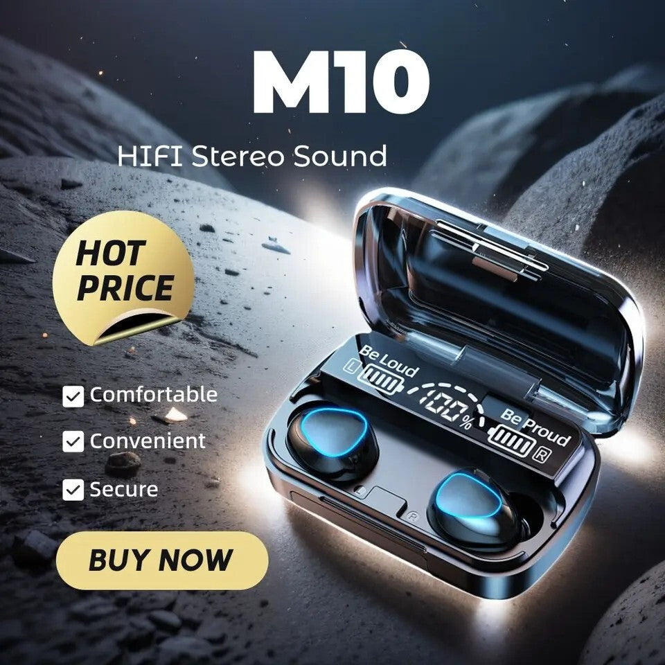 TWS Bluetooth Earbuds Waterproof Bluetooth 5.1 Headset Noise Cancelling Wireless