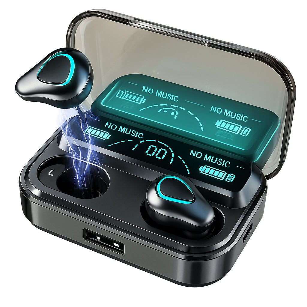 TWS Bluetooth Earbuds Waterproof Bluetooth 5.1 Headset Noise Cancelling Wireless