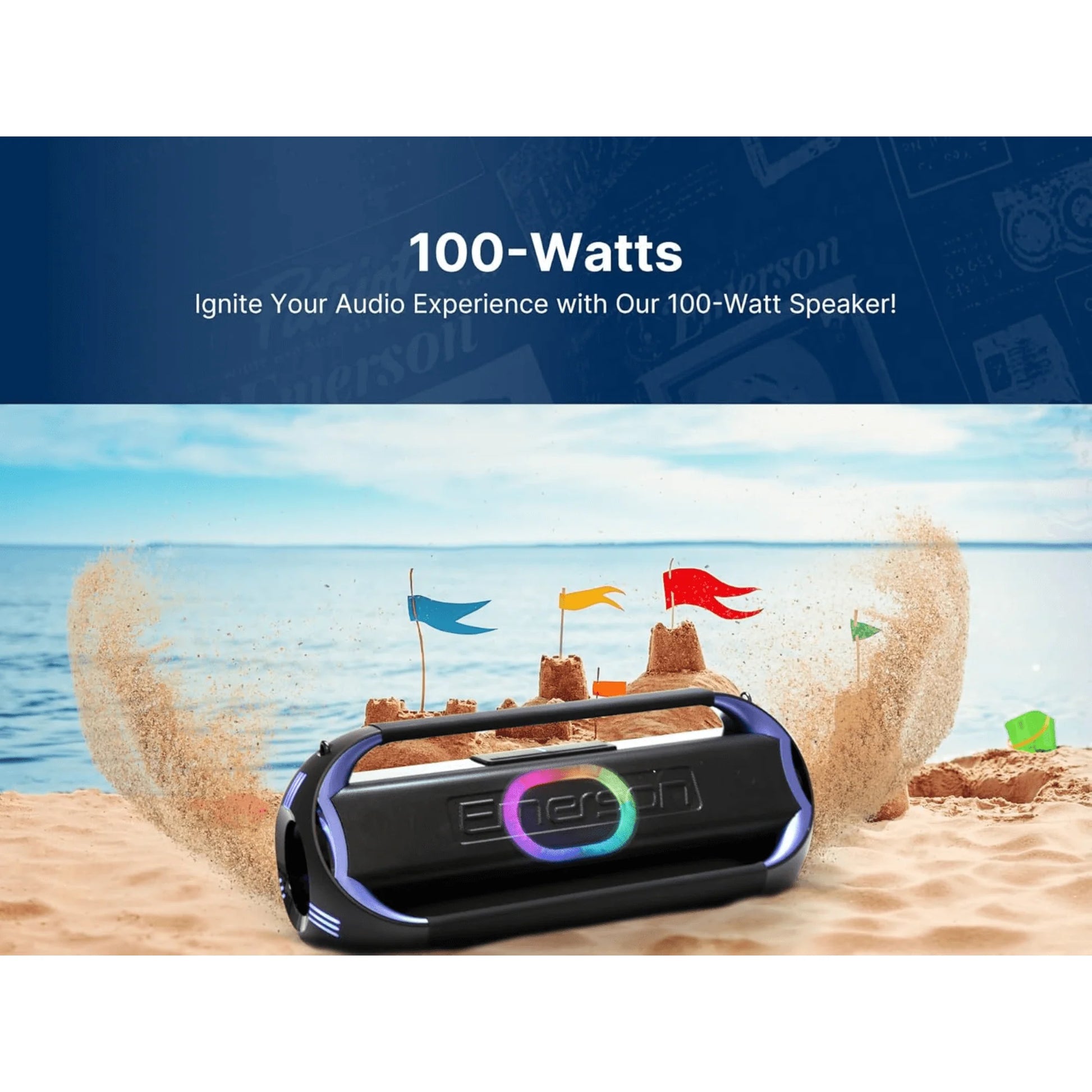 Emerson Triad Grip XL Portable Bluetooth LED Party Speaker