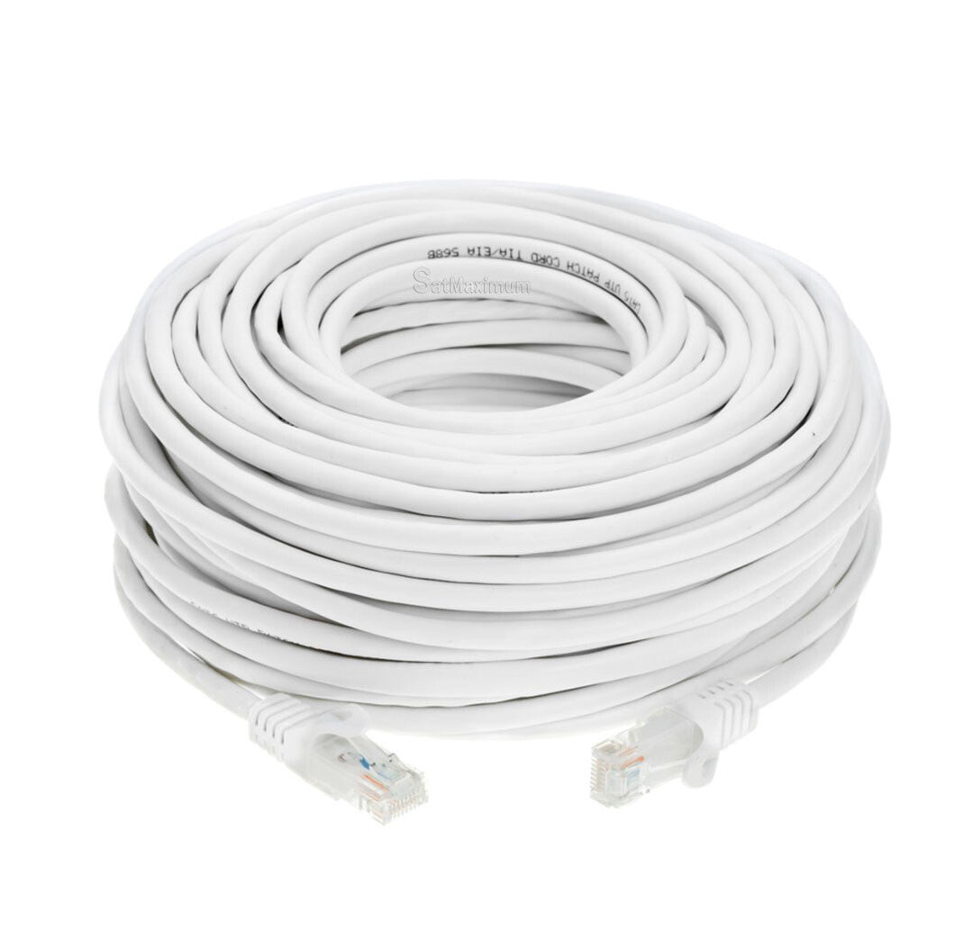 CAT6 Ethernet Patch Cord RJ45 LAN Network Cable White 25FT-200FT Multi-Pack LOT