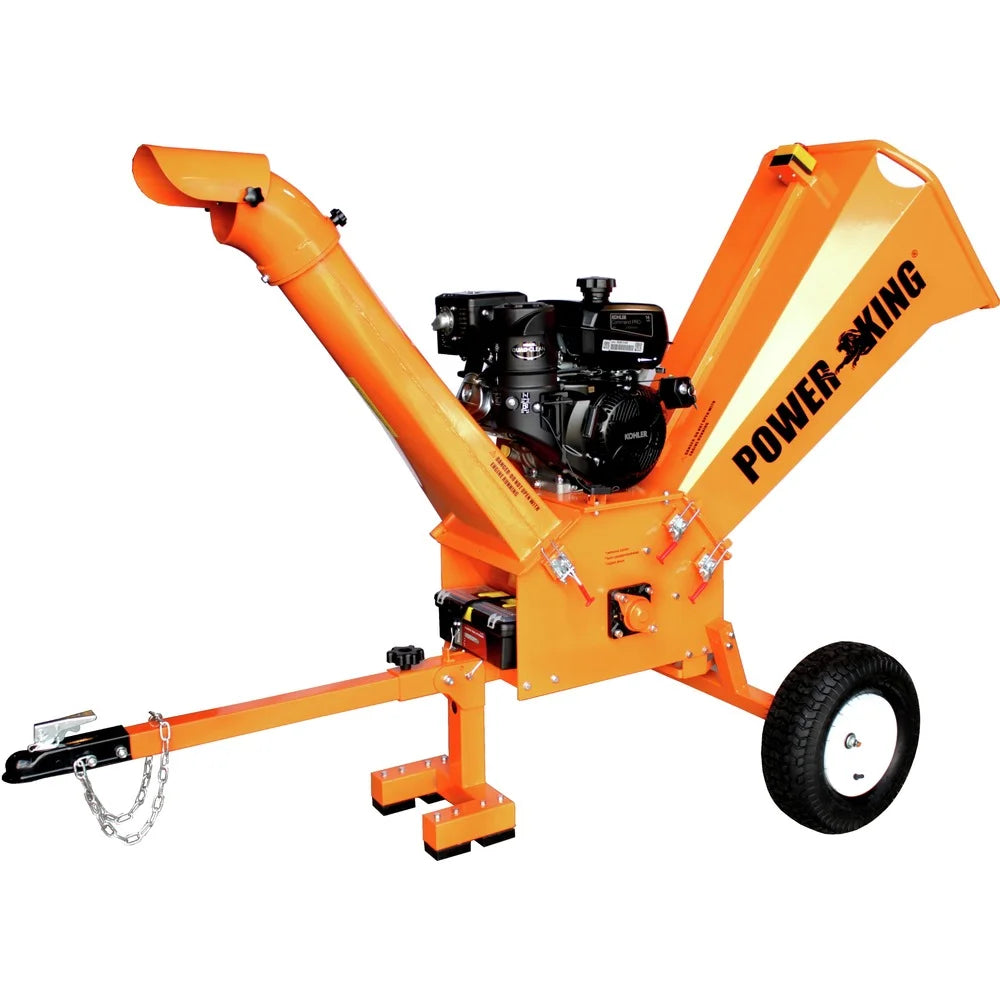 KOHLER CH440 14 HP 5 In. Chipper Shredder with Extra Steel Blades/All-Weather Protective Cover/Wheel Base Extension Kit/Tow Bar