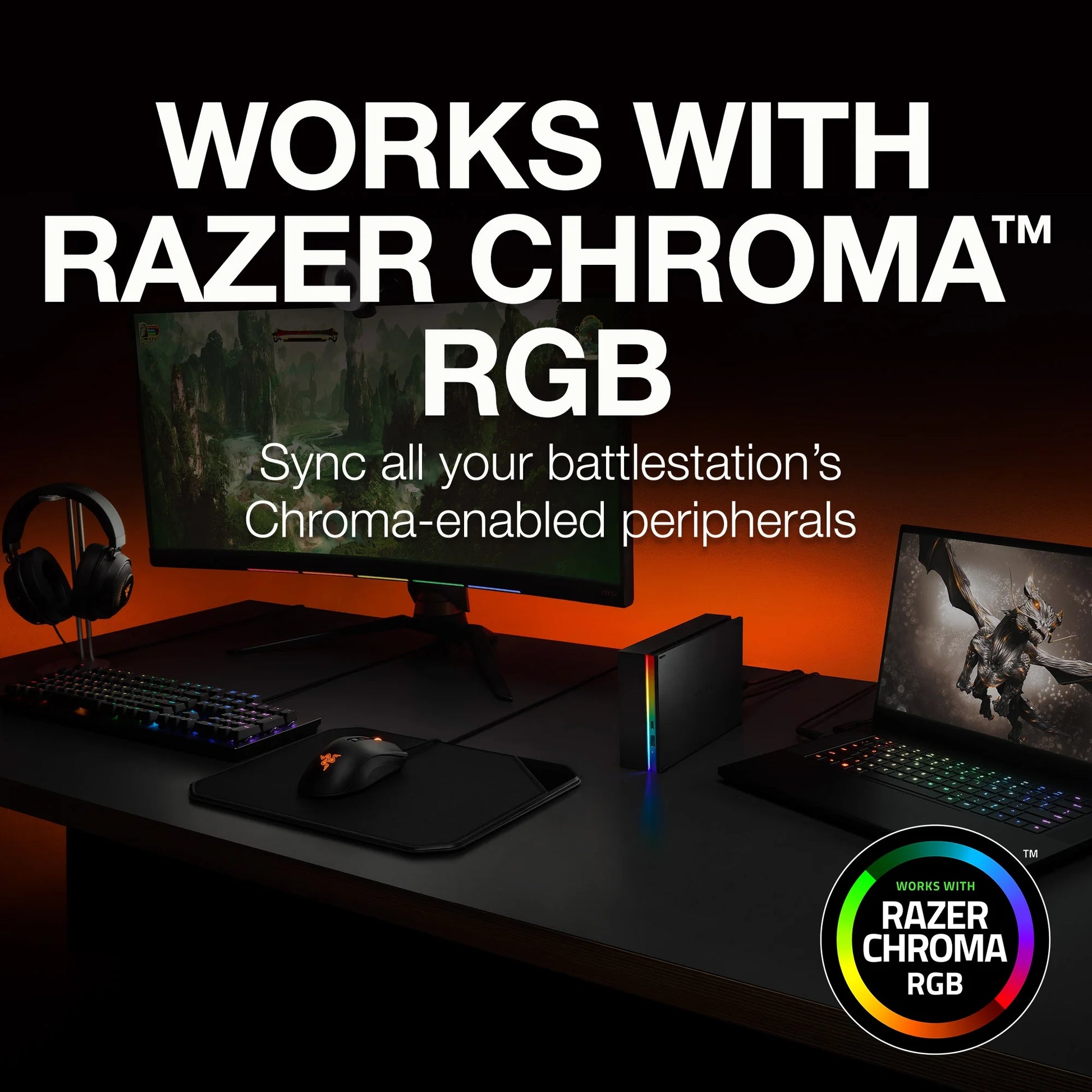 Firecuda Gaming Hub 8TB External USB 3.2 Gen 1 Hard Drive with RGB LED Lighting