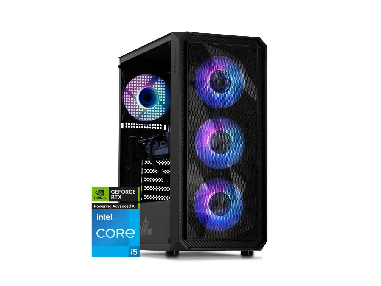 Tanto Gaming PC Desktop, Intel Core I5-13400F, Nvidia RTX 4060, 16GB DDR5 5600Mhz, 1TB Nvme SSD, 650W Gold PSU, AC Wi-Fi, Windows 11 64-Bit, YPI-TA34F0B-4601N