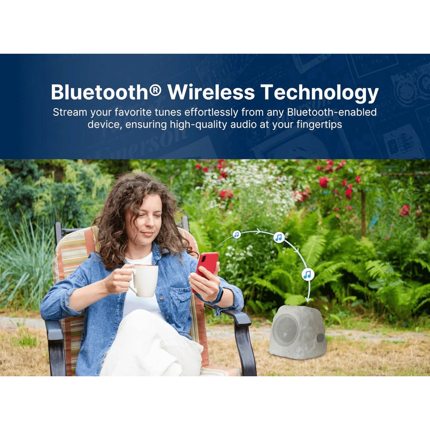 Emerson Rock Party Solar Multicolor LED Bluetooth Speaker