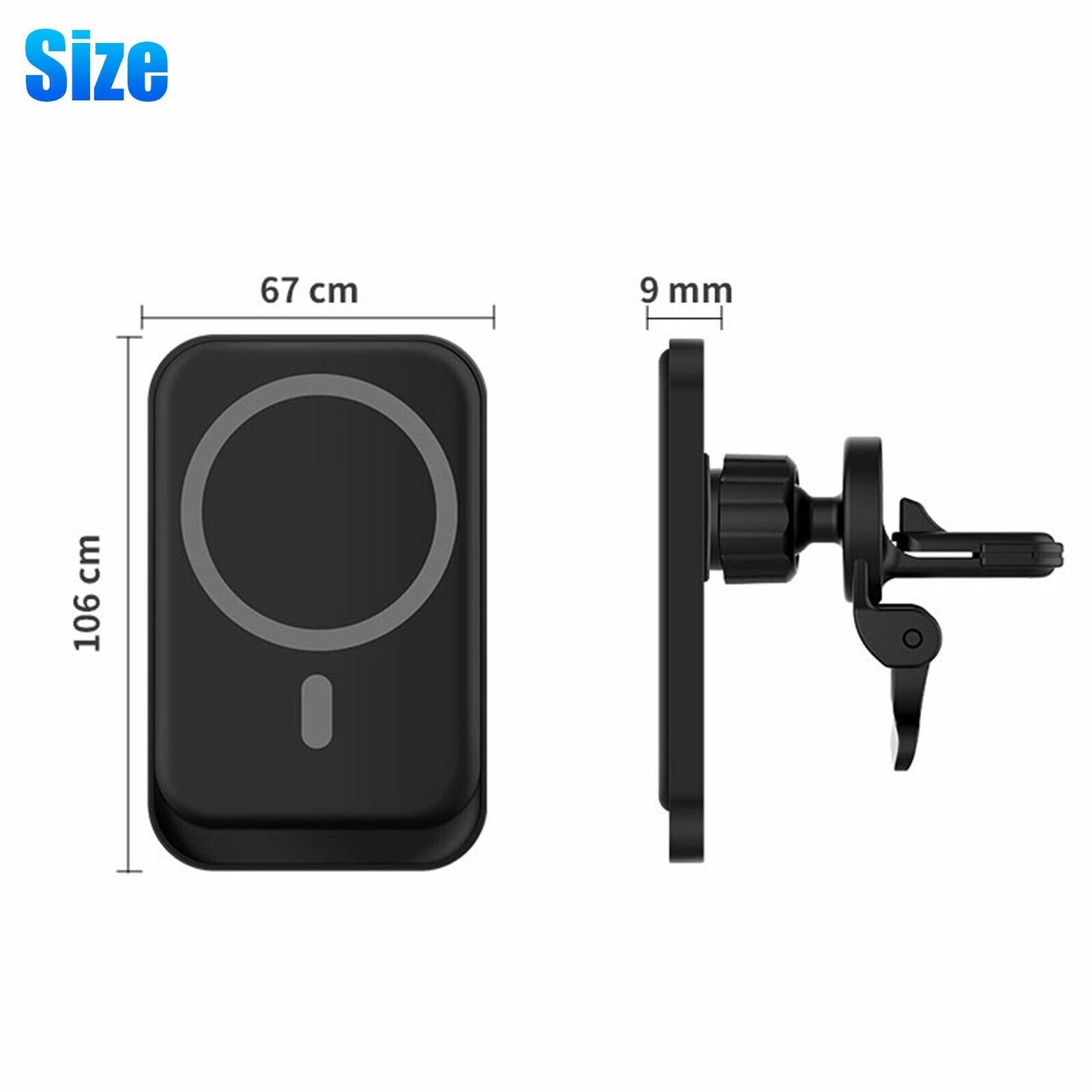 Magnetic Wireless Charger Car Mount Holder for Iphone 13 14 15 Pro Max Magsafe