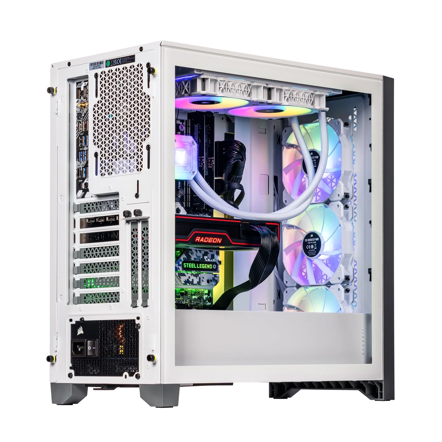 White Armix Prebuilt Gaming Desktop PC (AMD Ryzen 9 7900X 12-Core 4.7Ghz, Radeon RX 6900 XT 16GB, 64GB DDR5, 4TB Pcie SSD, 240Mm AIO, 1000W PSU, Killer Wifi 6E, Win10Home)